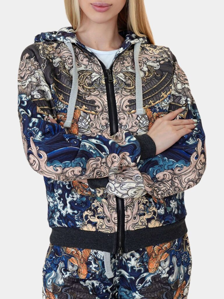 AKITA SAMURAI BLUE [ХУДИ НА МОЛНИИ УНИСЕКС]