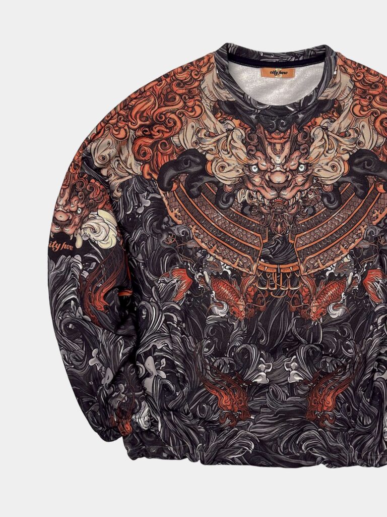 AKITA SAMURAI BLACK [СВИТШОТ OVRSZ УНИСЕКС]