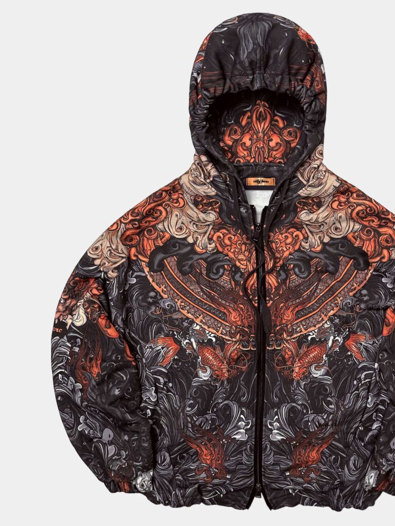 AKITA SAMURAI BLACK [ZIP-ХУДИ OVRSZ УНИСЕКС]