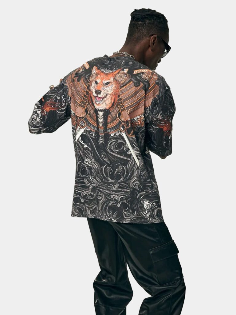 AKITA SAMURAI BLACK [ФУТБОЛКА OVRSZ УНИСЕКС]