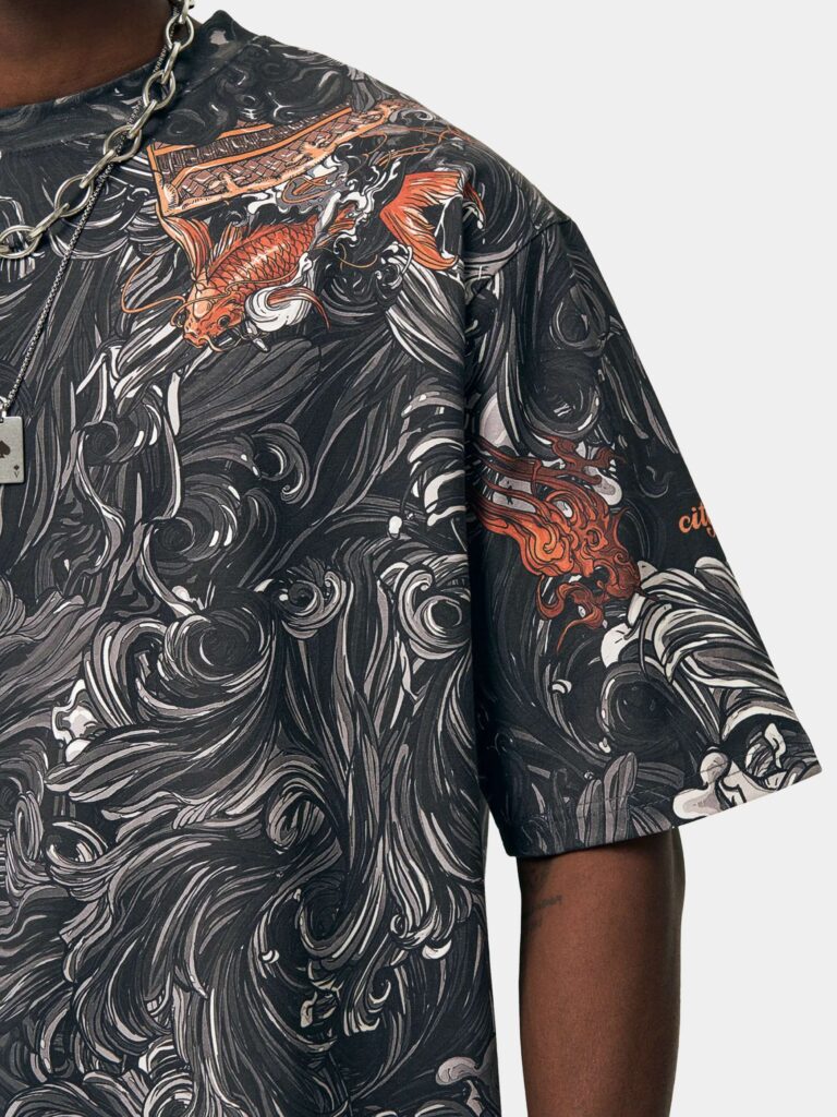 AKITA SAMURAI BLACK [ФУТБОЛКА OVRSZ УНИСЕКС]