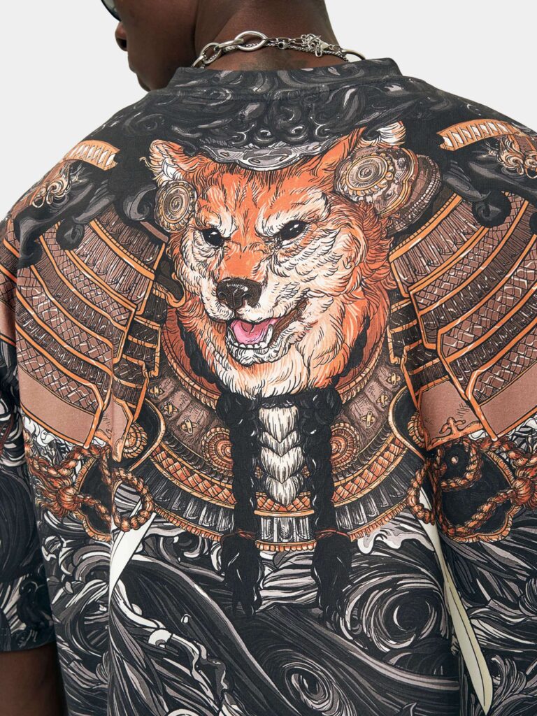 AKITA SAMURAI BLACK [ФУТБОЛКА OVRSZ УНИСЕКС]