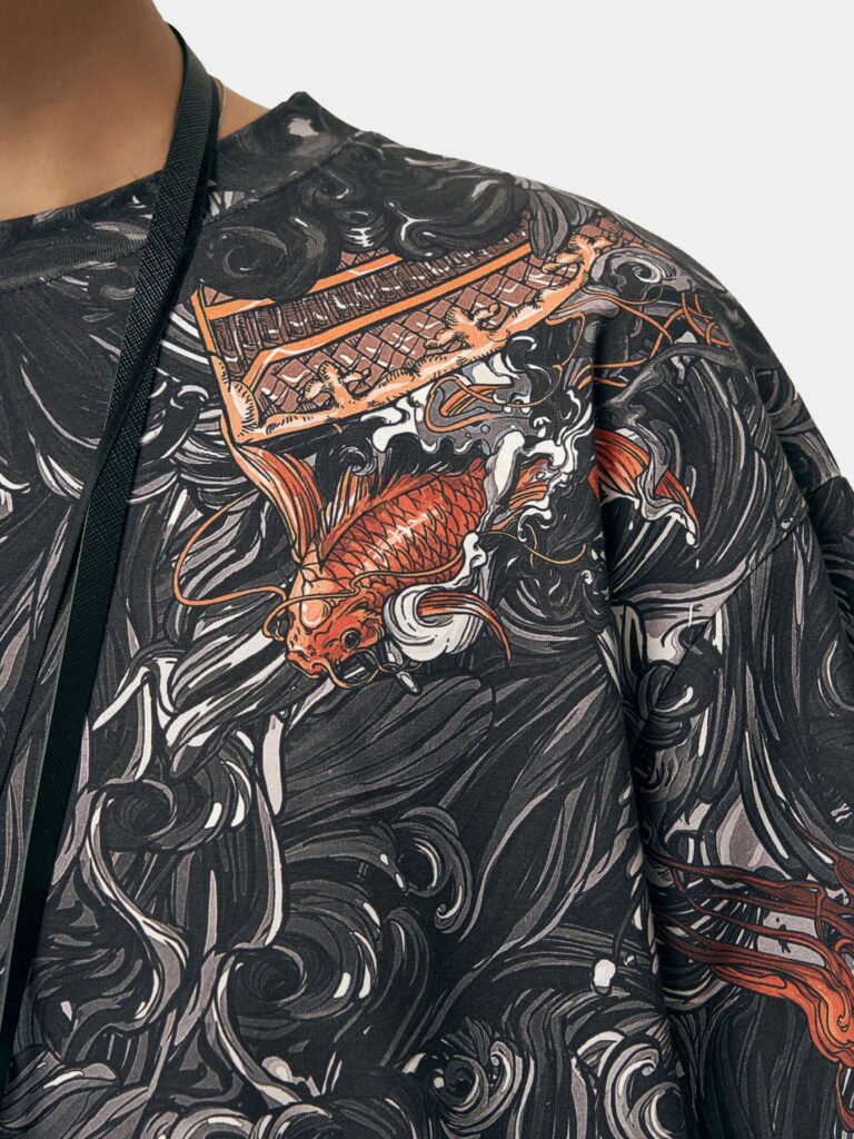 AKITA SAMURAI BLACK [ФУТБОЛКА OVRSZ УНИСЕКС]