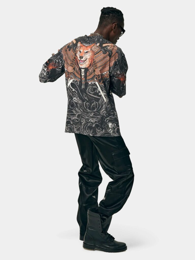 AKITA SAMURAI BLACK [ФУТБОЛКА OVRSZ УНИСЕКС]