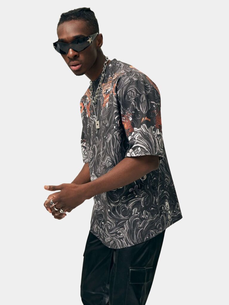 AKITA SAMURAI BLACK [ФУТБОЛКА OVRSZ УНИСЕКС]