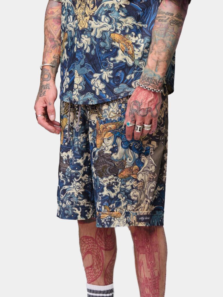 AKITA SAMURAI BLUE [ШОРТЫ УНИСЕКС]