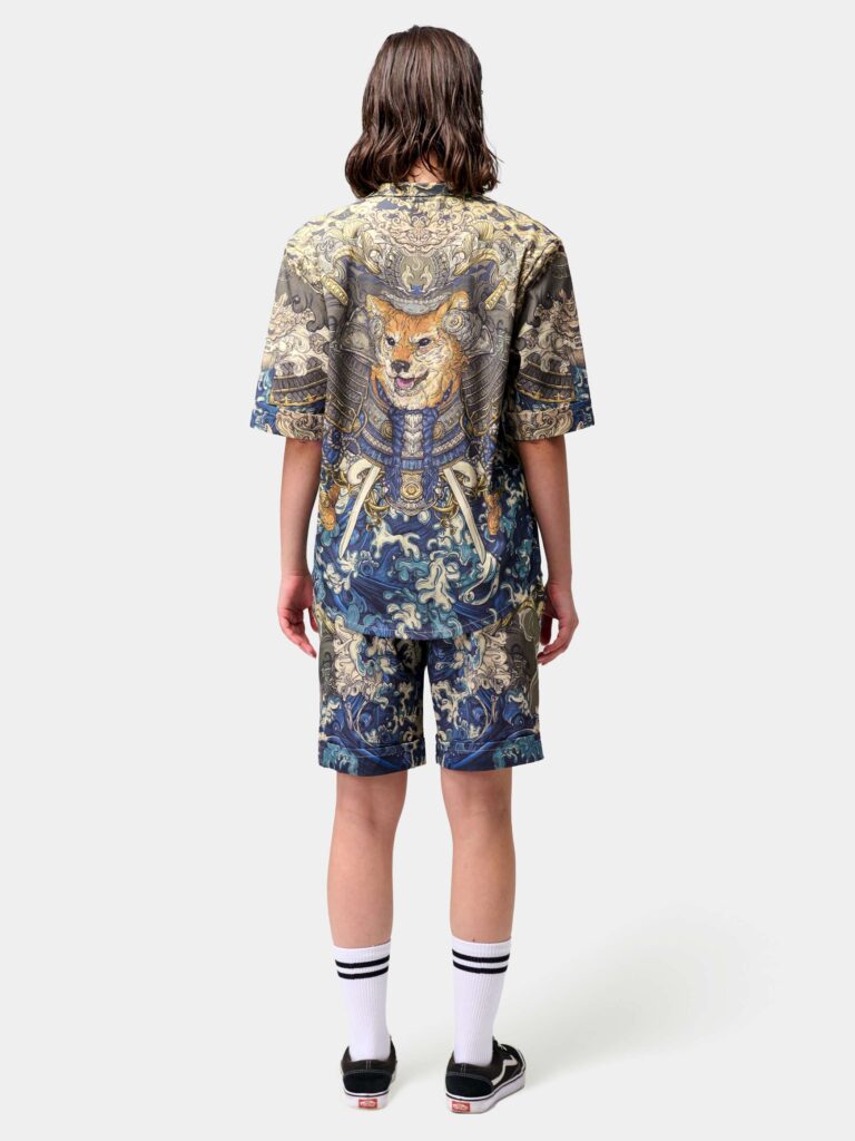 AKITA SAMURAI BLUE [РУБАШКА УНИСЕКС *short]