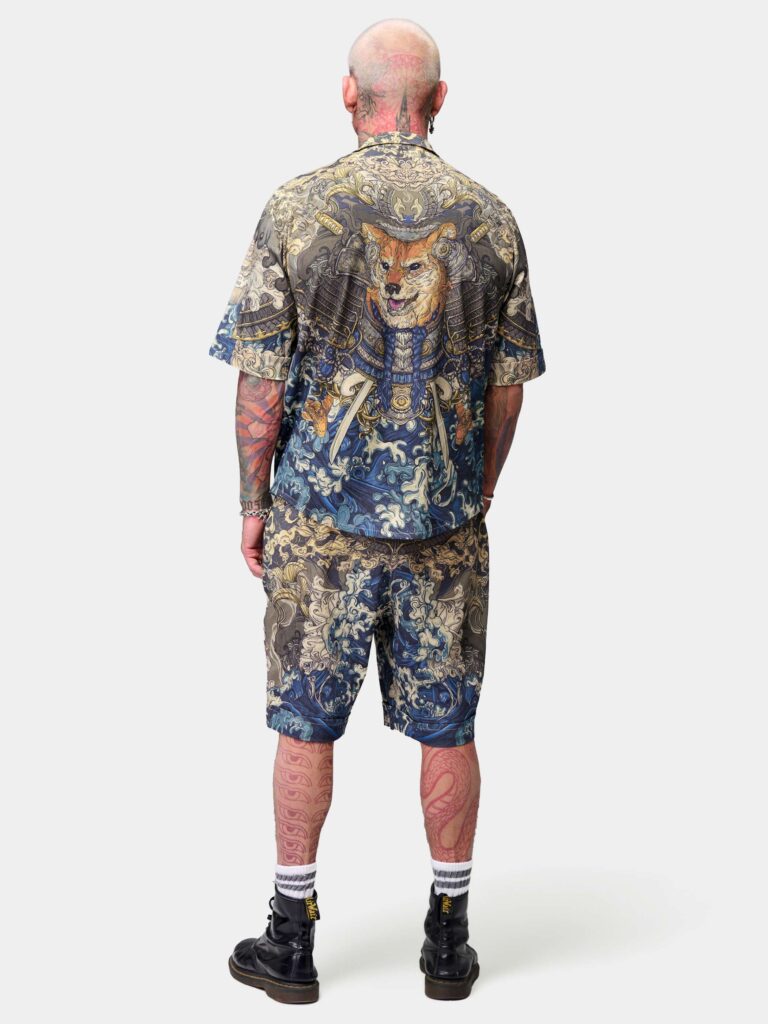 AKITA SAMURAI BLUE [РУБАШКА УНИСЕКС *short]