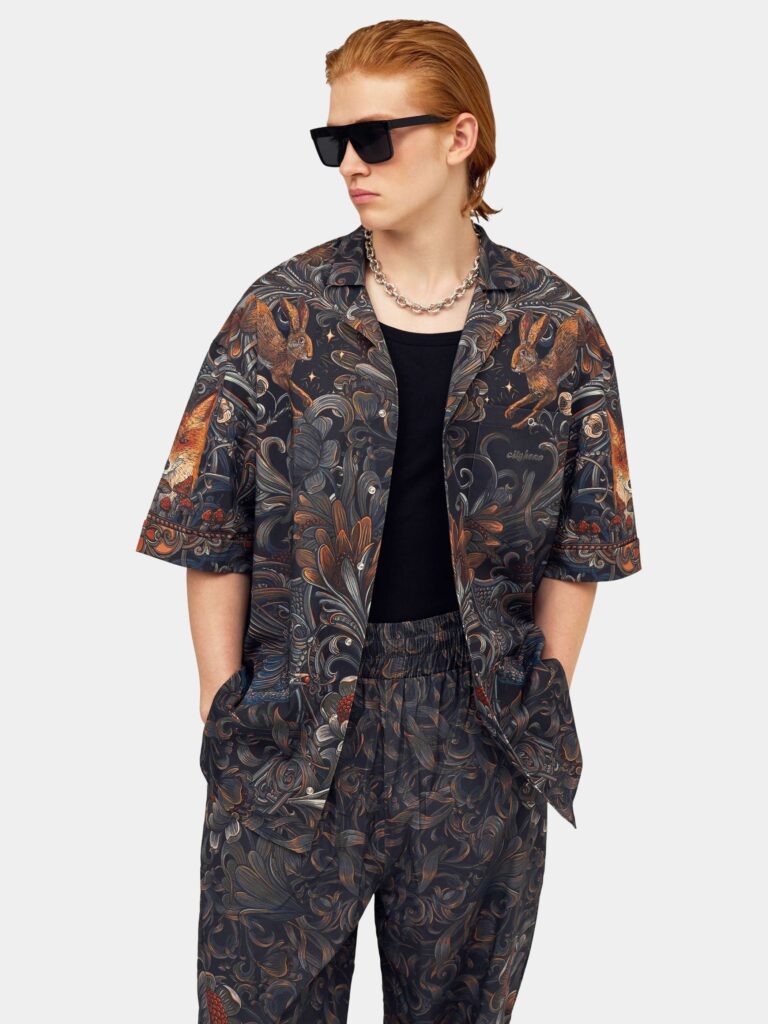 РУССКАЯ НОЧЬ [РУБАШКА OVRSZ УНИСЕКС *short]